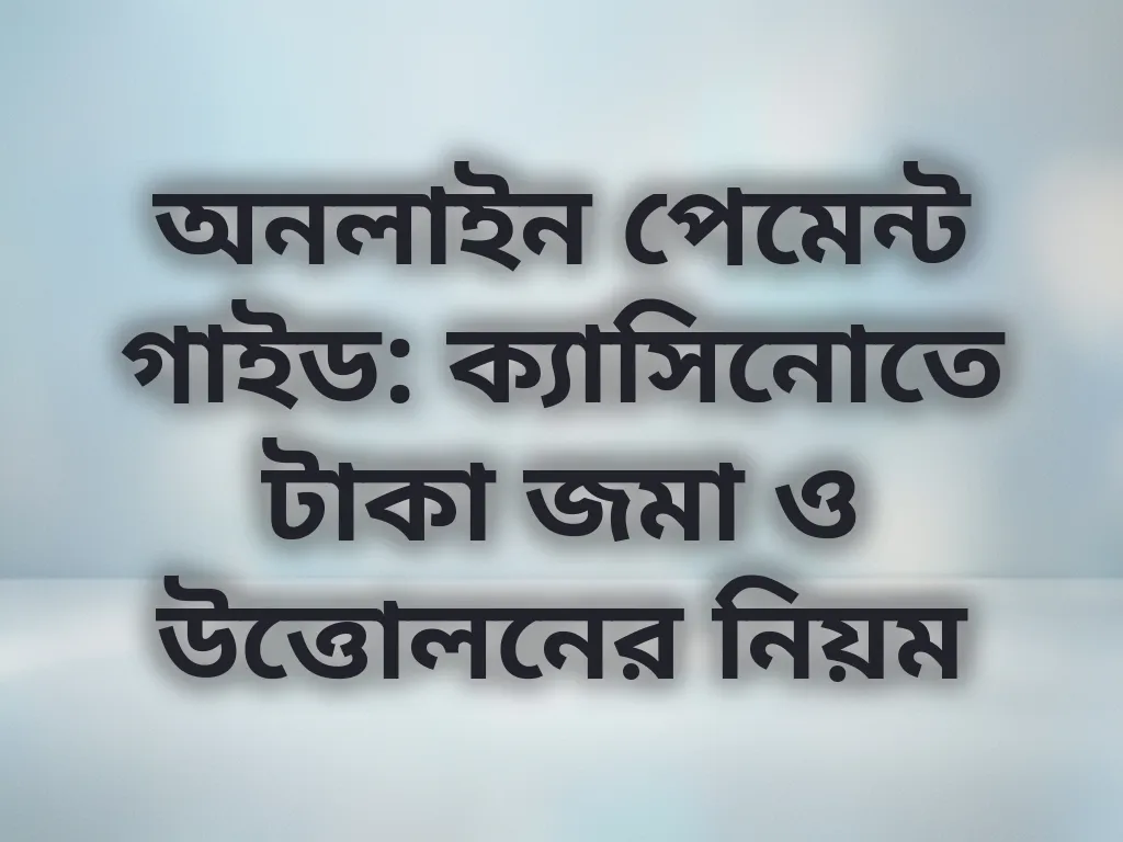 অনলাইন পেমেন্ট গাইড